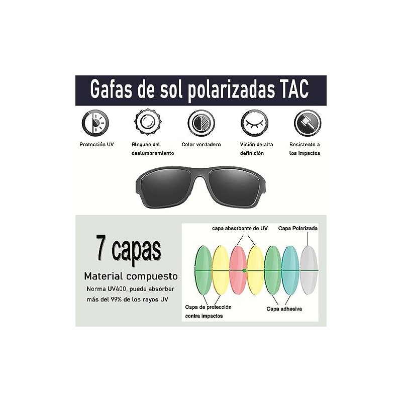 Gafas de sol deportivas polarizadas TAC para ciclismo, pesca y
