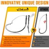 30PCS Wacky Rig Hooks Weedless Hooks Wacky Worm Hooks Weedless