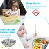 4 Pcs Stainless Steel Kids Plates with Lids, BPA Free