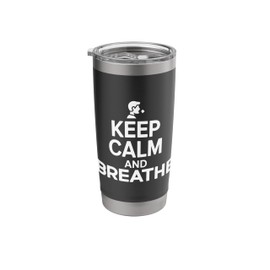 Mindfulness Reminder Keep Calm And Breathe Stainless Steel Insulated Tumbler