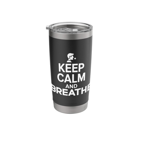 Mindfulness Reminder Keep Calm And Breathe Stainless Steel Insulated Tumbler