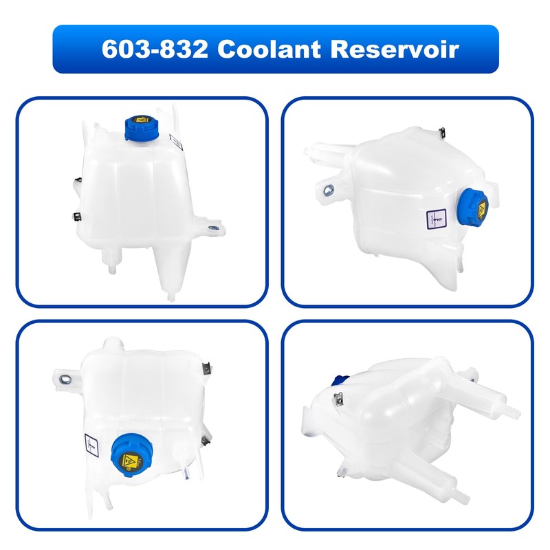 TEMSONE Upgrade 603-832 Coolant Reservoir Tank Compatible with Dodge Ram