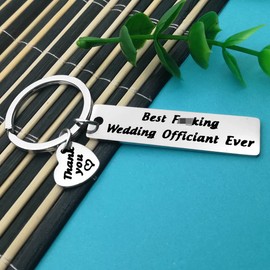 Nekoki Wedding Officiant Keychain Gift Best Wedding Officiant Ever Keychain Thank You Gift for Wedding Officiant Best Officiant Ever Jewelry Gift Wedding Officiant Appreciation Gift