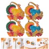 ULTECHNOVO 4pcs Maple Leaf Napkin Elegant Turkey Napkin Holders Creative
