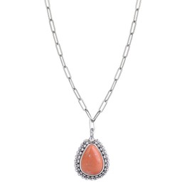 Colloca Orange Spiny Oyster Pendant Necklace for Women, Turquoise Orange Necklace, Jewelry Gift box Included