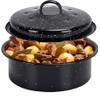 GOURMEX 7lb Round Black Ceramic Enamel Coated Roasting Pan |