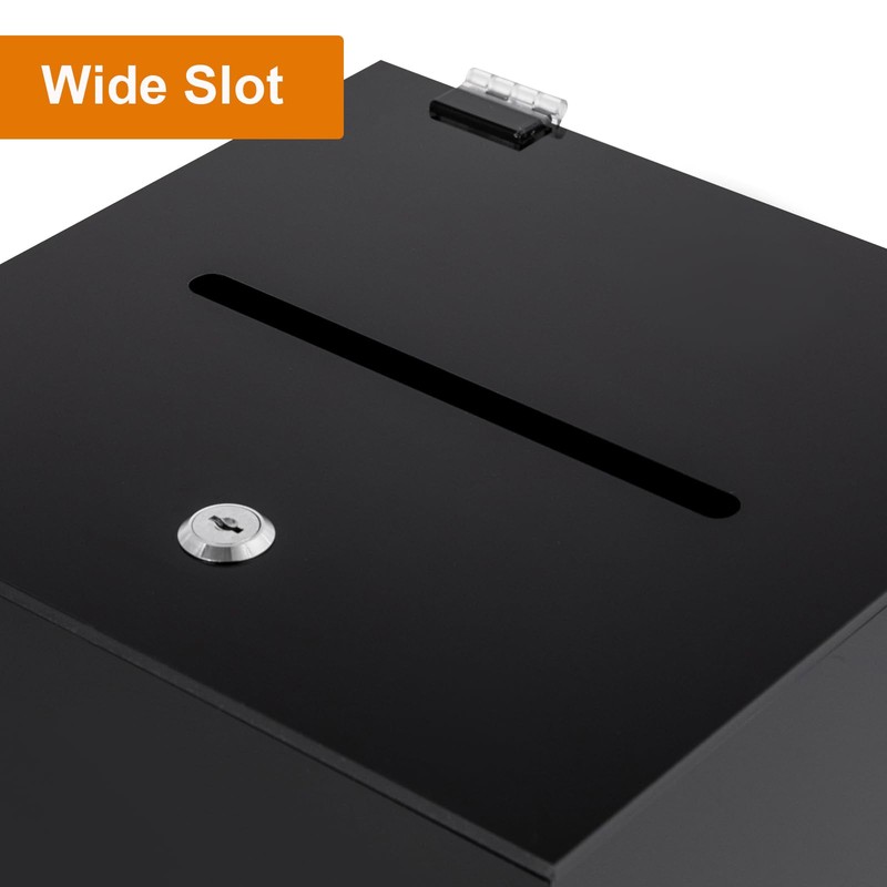 Acrylic Donation Box, 10" X 10" X 10" Ballot Suggestion