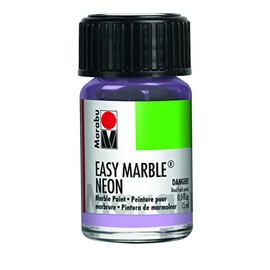 Marabu Easy Marble Paint - Neon Violet - Ignite Your Artistic Passion with the Electrifying Vibrance of This Neon Violet Masterpiece Maker - 15ml