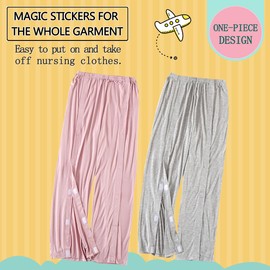 Siomlana Bedridden Patient Pants,Tear Away Clothes on Both Sides,Disability Clothing with Magic Stickers,Recovery Trousers for Surgery Fracture Incontinence Dialysis Patients(Man,Gray,M)