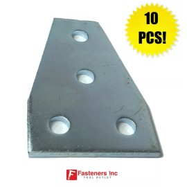 Redding Fasteners (QTY 10) 4-Hole Flat Plate Gusset TEE Fitting for Unistrut Channel #4629 P1358