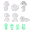 Vctitil 6Pcs Glow in Dark Cartoon Small People Figurines Luminous
