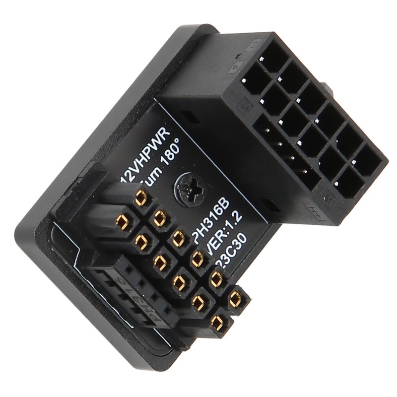 ATX 16Pin Male to 16pin Female 180 Degree Angled Adapter