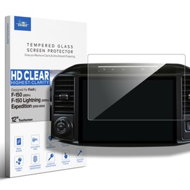 INNOSURE Tempered Glass Screen Protector for Ford F-150 (2021-2025), F-150 Lightning (2022-2025), Expedition (2022-2024) Navigator 12 inch Touchscreen F150 [9H] [Anti Fingerprint] (HD Clear)