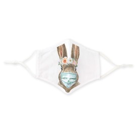 Weddingstar 3-Ply Kid's Washable Cloth Face Mask Reusable and Adjustable with Filter Pocket - Bunny