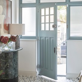 Self Closing Door Hinges 2 Pack 4 Inch Spring Hinges for Doors with Adjustable Tension Brushed Nickel Door Hingge 5/8" Radius Corners Left & Right Hand Hinges for Interior Exterior Doors