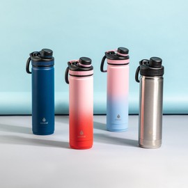 Manna Saratoga Double-wall Insulated Stainless Steel Bottle - 26 Oz - Sky Blue/Pink Ombre