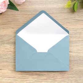 PONATIA 50PCS/Pack A4 Envelopes 4x6 Envelopes for Weddings Invitations, Birthday Party Cards, Gift cards Envelopesngs Invitation Cards, (Dusty Blue, A4)