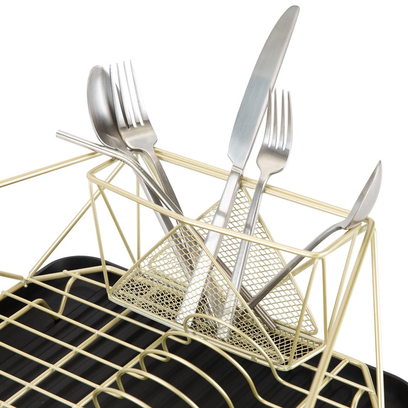 Kitchen Details Geode Deluxe Dish Drying Rack with Drain Board