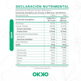 OKKO Organic Raw Shelled Superfood Seeds 220g (7.7 oz) – Premium Plant-Based Hearts Rich in Omega 3 & 6 Amino Acids, USDA Certified Organic