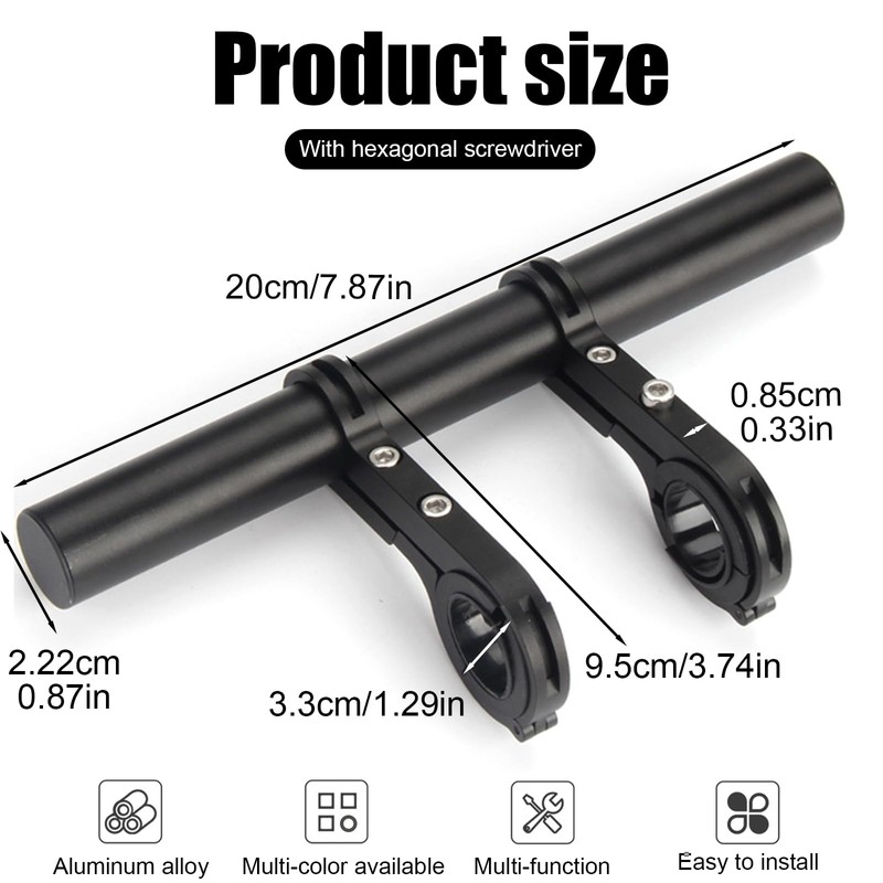 Huakaile 20cm Professional Handlebar Extension Frame Bike Handlebar Extend Bracket