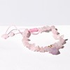 Jewever Chip Reiki Raw Amethyst Rose Quartz Crystal Bracelet for
