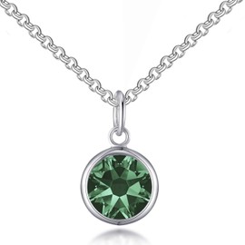 Philip Jones May (Emerald) Birthstone Necklace Created with Zircondia® Crystals