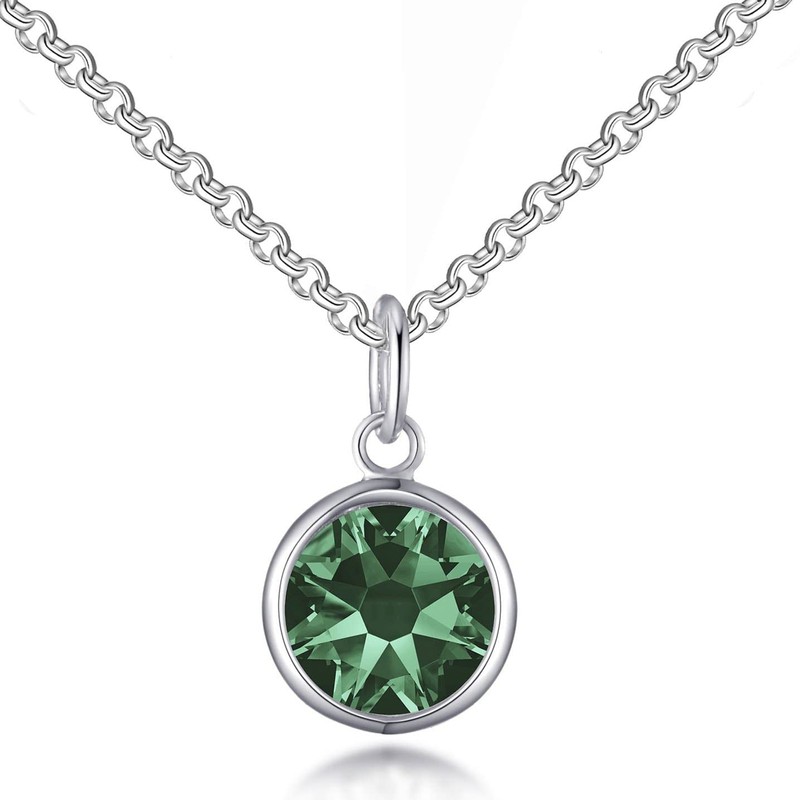 Philip Jones May (Emerald) Birthstone Necklace Created with Zircondia® Crystals