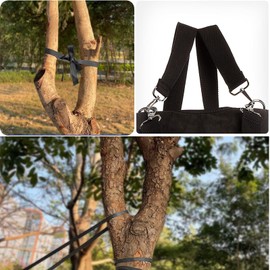 Webbing Strap,Polypropylene Webbing Strap Tape 25mm Wide for DIY Craft Dog Collar, 10M (11 Yards) Black Webbing Straps for Bag Making/Backpack Strapping/Outdoor Climbing