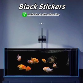 Cleansys Premium Black Aquarium Background - Static Cling, Glue-Free Black Fish Tank Background Wallpaper, Fish Tank Backdrop (39.3" x 15.7")