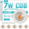 Set of 6 LED Recessed Spotlights, 7 W, Ultra Flat,