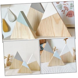 ULTECHNOVO 1set Mountain Shelf Decor Wooden Mountain Sign for Farmhouse Table Centerpiece for Home Restaurant and Hotel Decoration Housewarming 3pcs