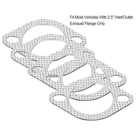 KSTE Exhaust Manifold Flange Gasket, 2.5 Inch Aluminium Alloy Exhaust Manifold Down Pipe Distributor Collector Flange Seal 2 Bolt