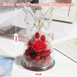 GIFTASTIC Rose in Angel Figurines Gift Sets for Graduation Appreciation Retirement