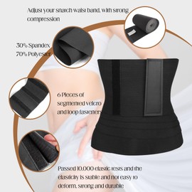 GoPaw Waist Trainer for Women Sauna Belt Tummy Wrap Women Waist Trainer Belt Waist Shaper Trimmer Corset Sauna Sweat Belt Lumbar Waist Support Belt for Slimming, Fitness Workout (Black-200cm)