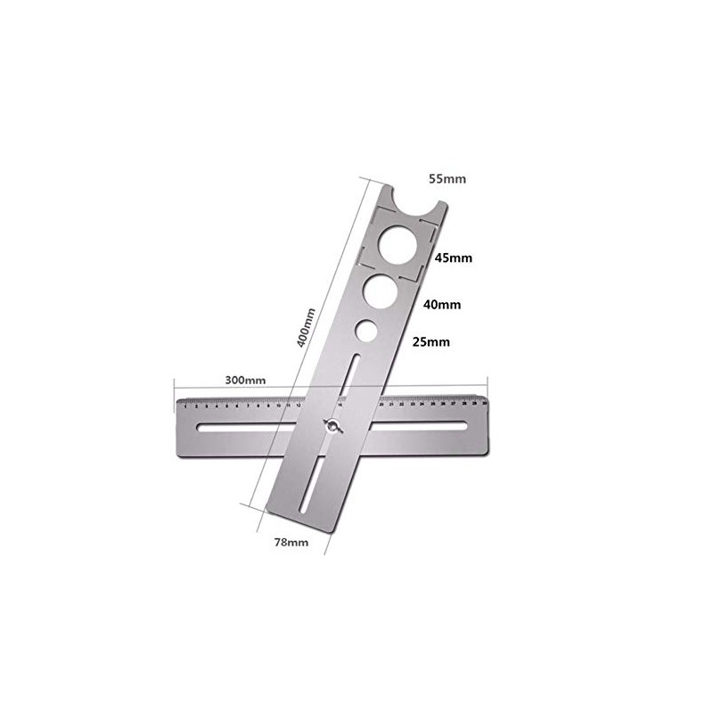 Dtacke Portable Stainless Steel Ceramic Tile Hole Locator Universal Punching
