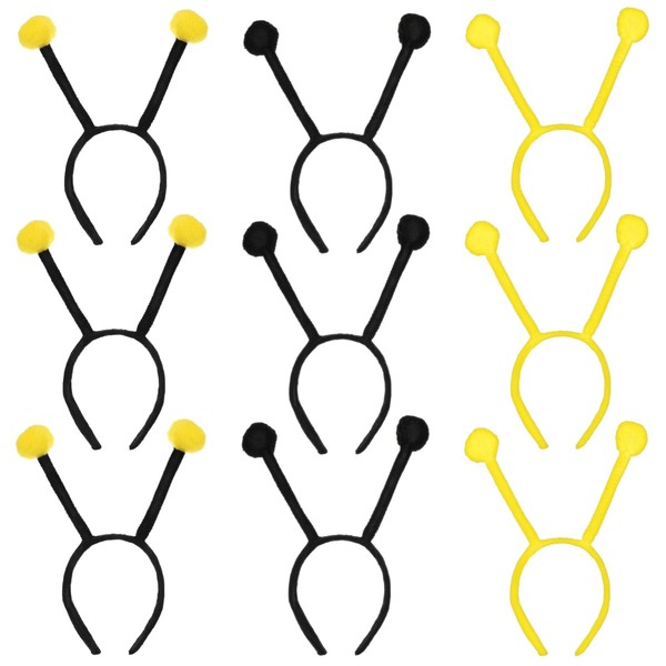 FRCOLOR Antenna Headband for Kids, Bee Tentacle Hair Bands, Ant Bee Headband, Beetle Antenna Headband for Festival, Party, Costume, Cosplay Accessories 9 Pieces