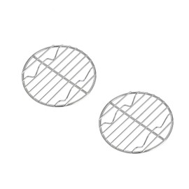 CAMPINGMOON 2pcs Round round cooling rack 304 Stainless Steel Cooking Grid Grill (φ4.9 inches, W13-2P)