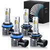 FTEVAR 9005 H 11 Fog Bulbs, 1:1 Mini Size Fanless,