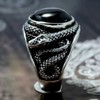 Snake Ring, Reptile Serpent Ring for Men, Norse Viking Snake