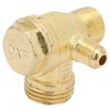 1 x Air Compressor Zinc Alloy Three Way Unidirectional Check