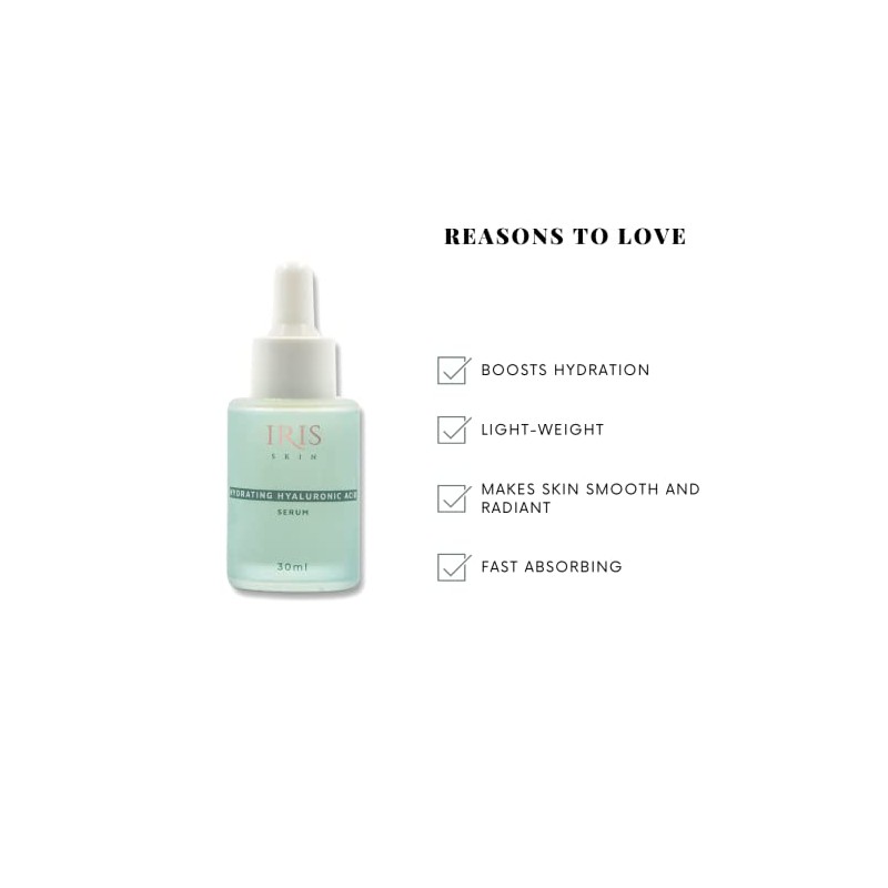 IRIS COSMETICS Suero Hidratante De Ácido Hialurónico Iris, 30 Ml,