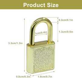 Litoexpe 10 Pcs Mini Cute Diary Padlock Tiny Small Luggage Locks with Keys, Small Metal Padlock Solid Luggage for Jewelry Boxes Decor (Gold)