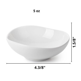 BTaT- Dipping Bowls, 5 oz, Set of 6, Colorful Bowls, Ceramic Dip Bowls, Sauce Bowls, Small Bowls for Dipping, Bowls for Dipping, Condiment Dishes, Bowl for Dips, Ripple Effect Bowl, Ceramic Sauce Bowl