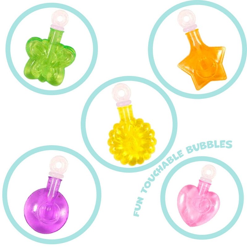 HENBRANDT Pack of 12 Mini Touchable Childrens Party Bubbles,Multicolour,3.5 cm