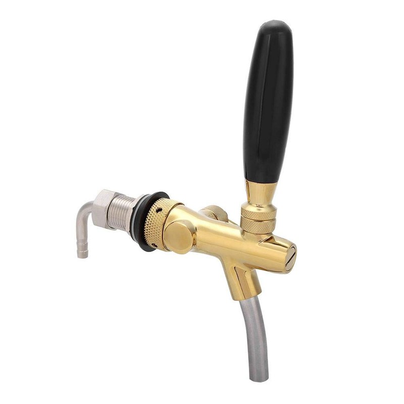 Grifo dispensador de cerveza de acero inoxidable cromado G5/8, grifo