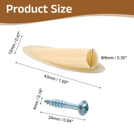 sourcing map 100Pcs Plastic Pocket Hole Plugs, 9mm Slant Hole Caps with Pocket Screws for Pocket Hole Jig Wood Working Tool Accessories, Gray Texture