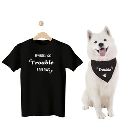 Matching Dog and Owner Shirt Human Christmas Pajamas Pjs For Family Pet Sets With Set Outfits Clothes Dogs Paws Mom Women Bandana Humans Doggy Bandanas Dad Made Clothing People Gift (Black)