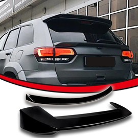 Rear Roof Spoiler + Trunk Splitter Tailgate Mid Wing Compatible with Jeep Grand Cherokee 2014-2020 R Style Splitter Spoiler (Gloss Black)