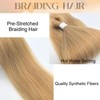 Brown Blonde Braiding Hair Pre stretched Box Braiding Hair Extensions