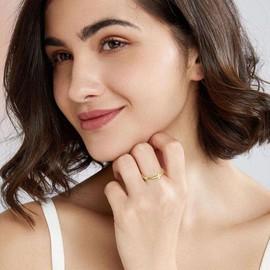 Initial Rings For Women Gold rings Copper Plated With 14k gold Zircon Adjustable Rings For Women Gold Jewelry For Women Gift Initial Ring, Copper, Zircon